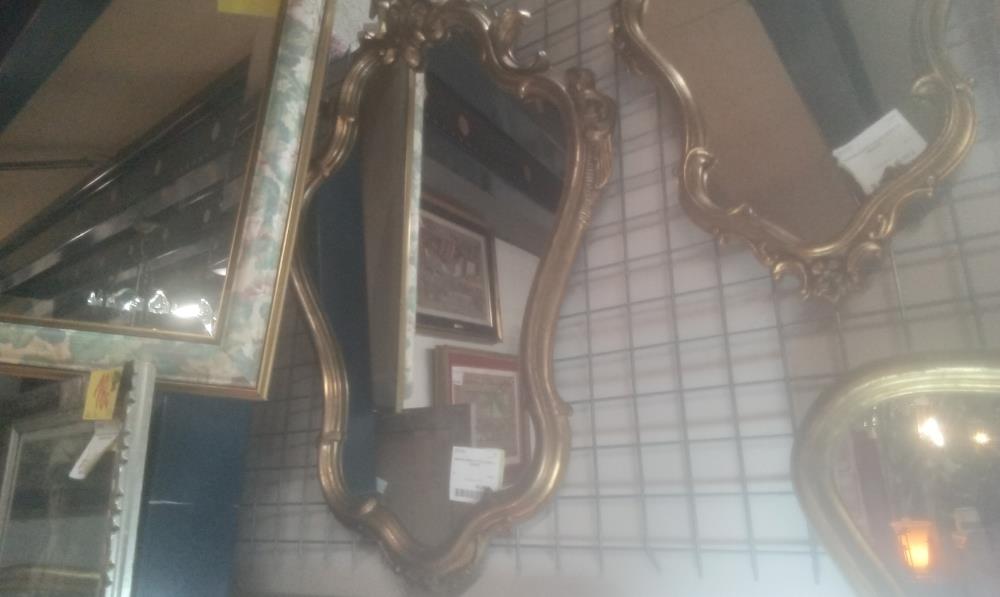 MIROIR DORE STYLE LOUIS XV RESINE