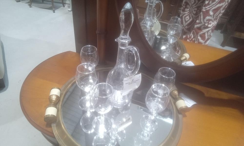 SERVICE VERRE A LIQUEUR DECOR FLORAL