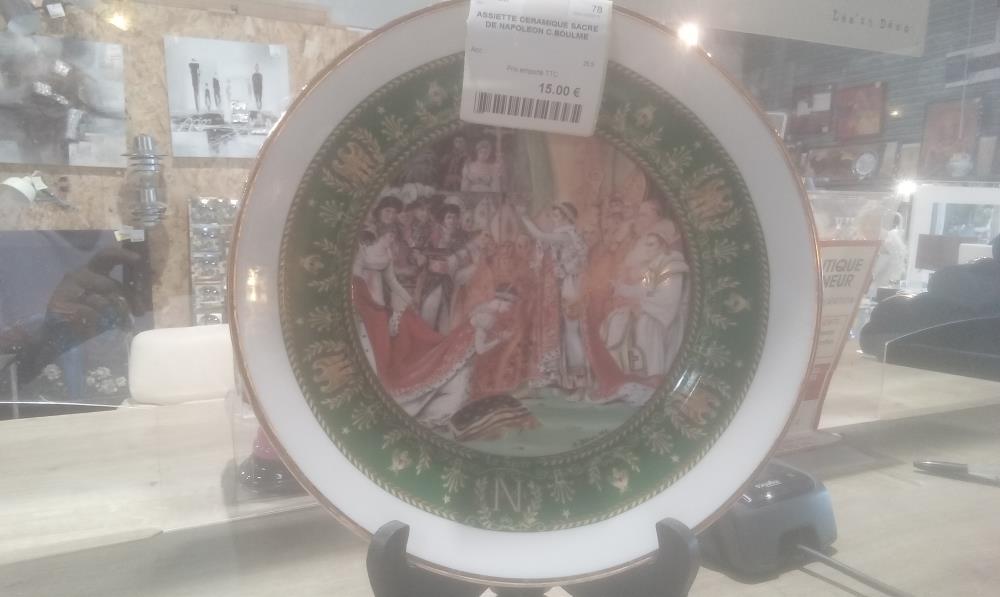 ASSIETTE CERAMIQUE SACRE DE NAPOLEON C.BOULME