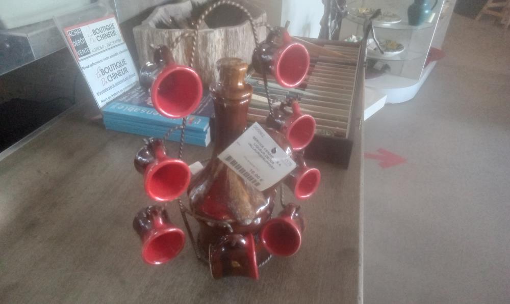 SERVICE CERAMIQUE A LIQUEUR DECOR VALLAURIS+SUPPORT