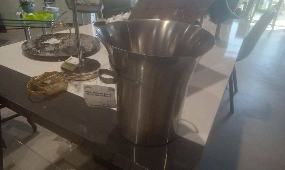 SEAU A CHAMPAGNE INOX MAT GUY DEGRENNE 2TENANTS