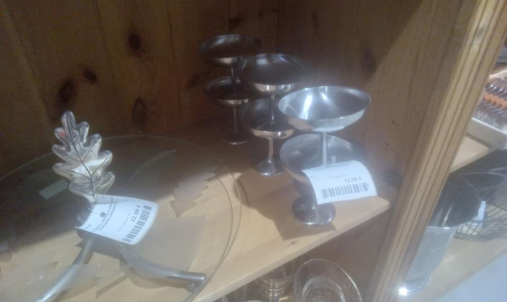 LOT DE 6 COUPES A GLACE INOX GUY DEGRENNE