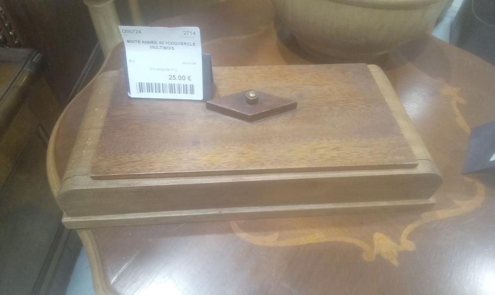 BOITE ANNEE 40 +COUVERCLE MULTIBOIS