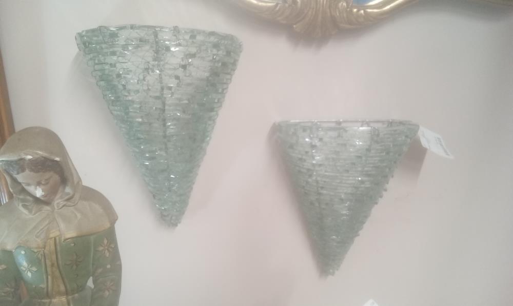PAIRE D'APPLIQUE VERRE DESIGN