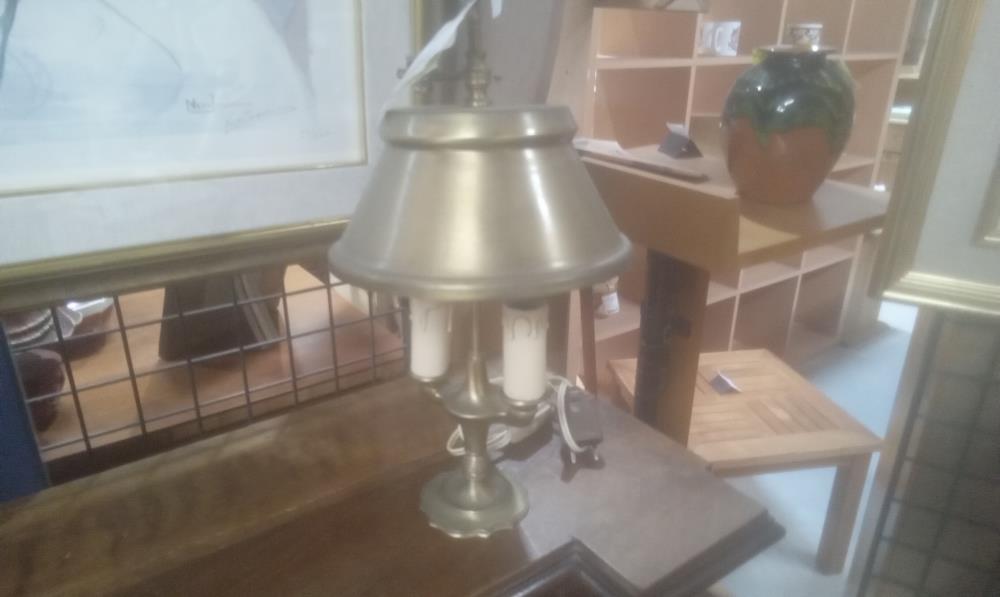 LAMPE LAITON+ABATJOUR LAITON