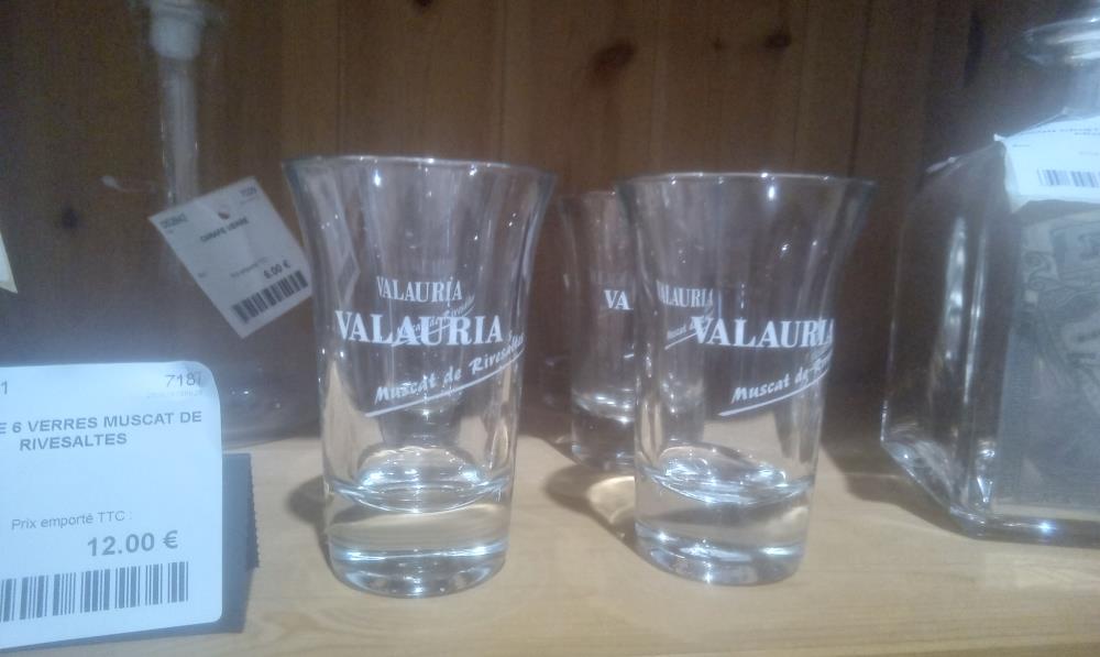 LOT DE 6 VERRES MUSCAT DE RIVESALTES