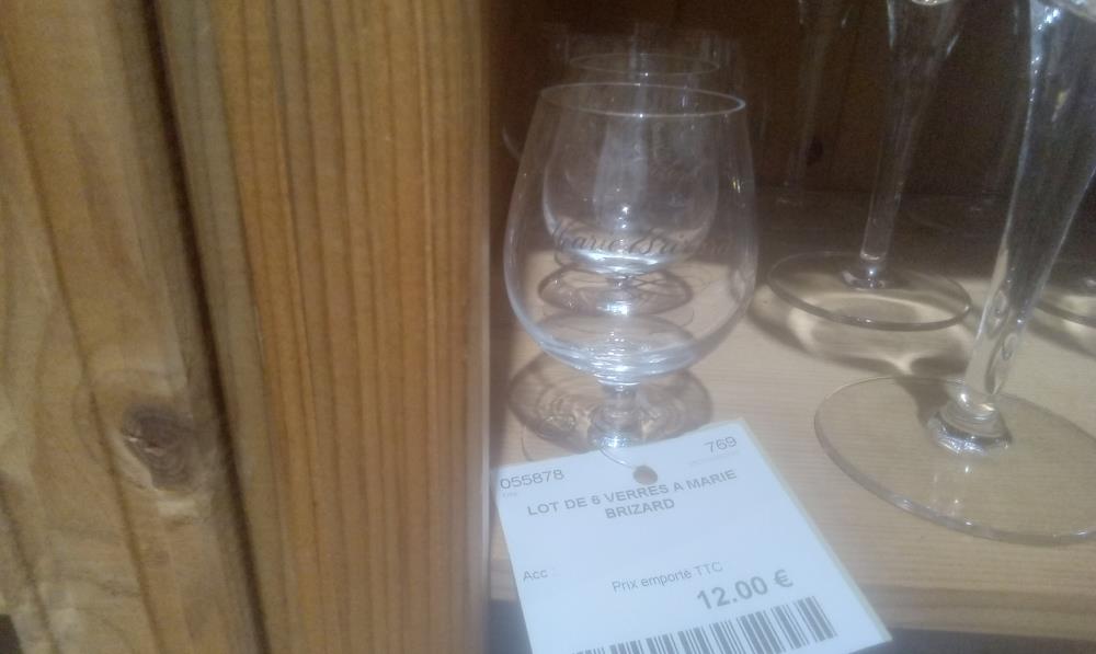 LOT DE 6 VERRES A MARIE BRIZARD