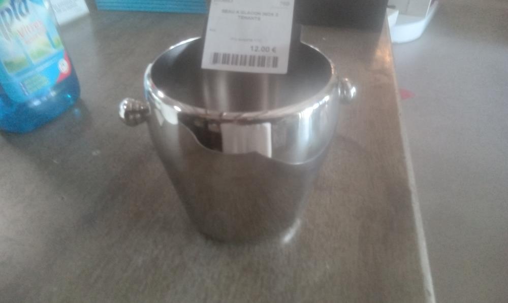 SEAU A GLACON INOX 2 TENANTS
