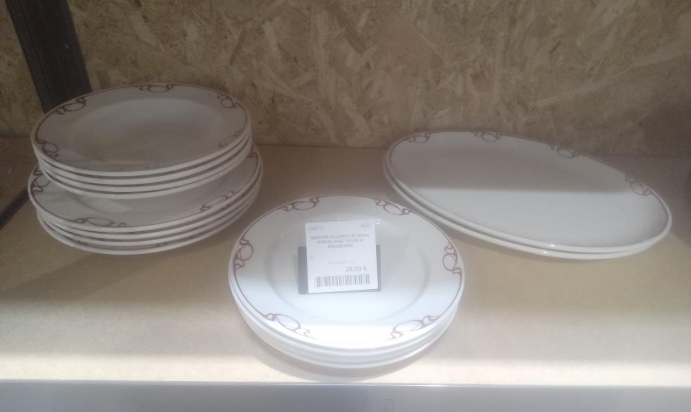SERVICE VILLEROY ET BOCH PORCELAINE  MODELE BOULEVARD
