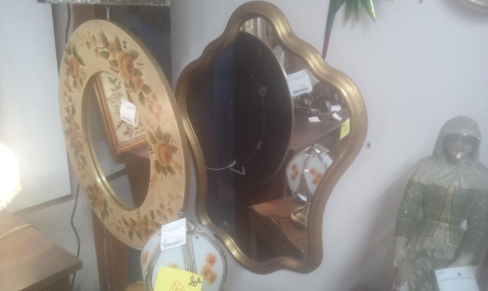 MIROIR DORE STYLE LOUIS XV RESINE GM