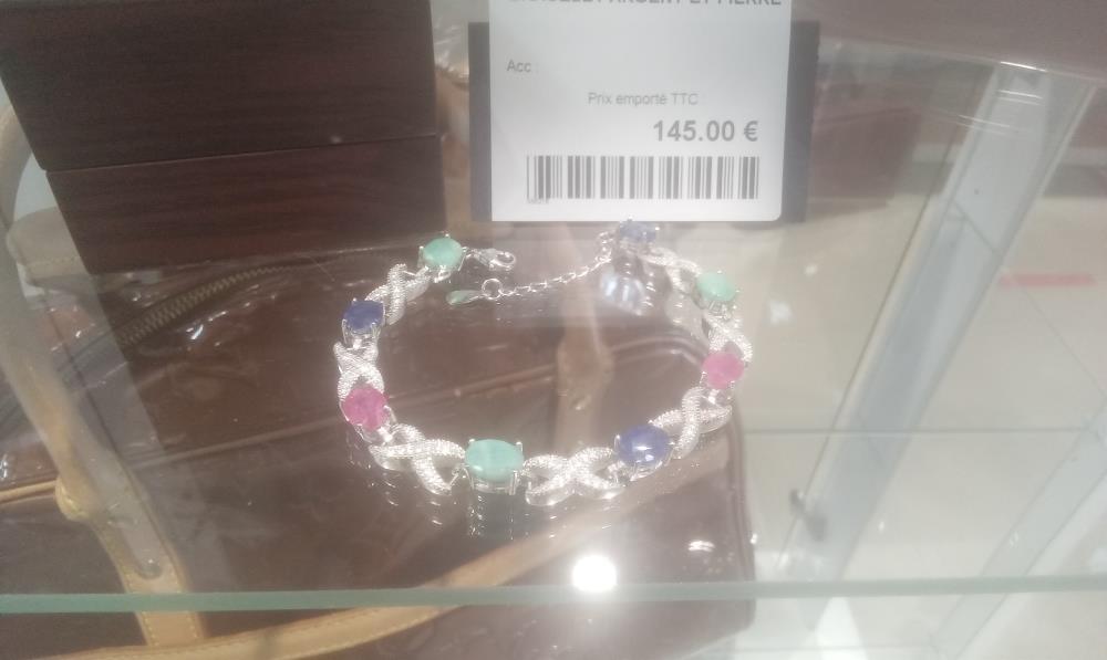 BRACELET ARGENT ET PIERRE