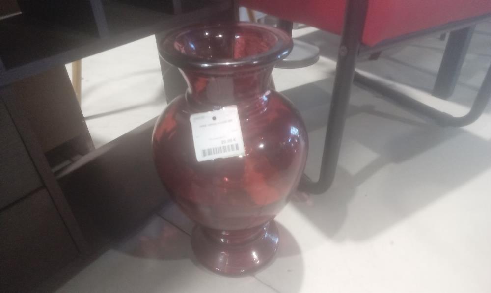 VASE VERRE ROUGE GM