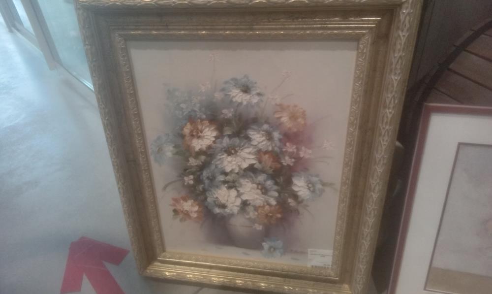 TABLEAU HST BOUQUET CADRE DORE