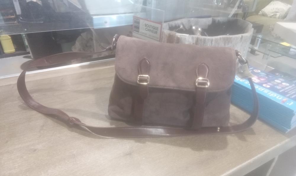SAC 1ANSE IMITATION CUIR ET VELOURS