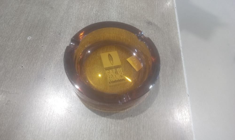 CENDRIER VERRE GAZ DE FRANCE