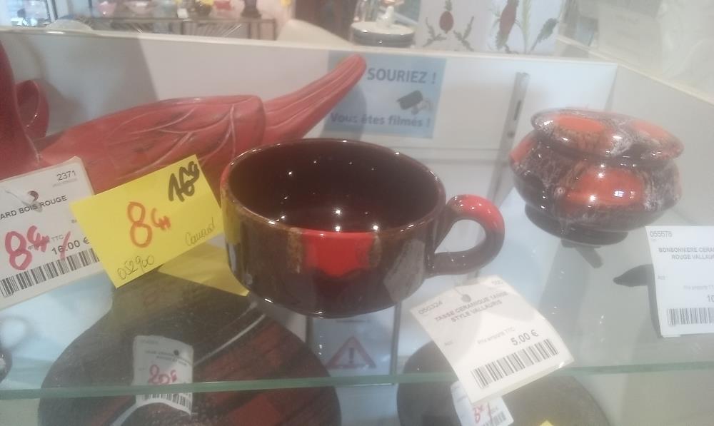 TASSE CERAMIQUE 1ANSE STYLE VALLAURIS