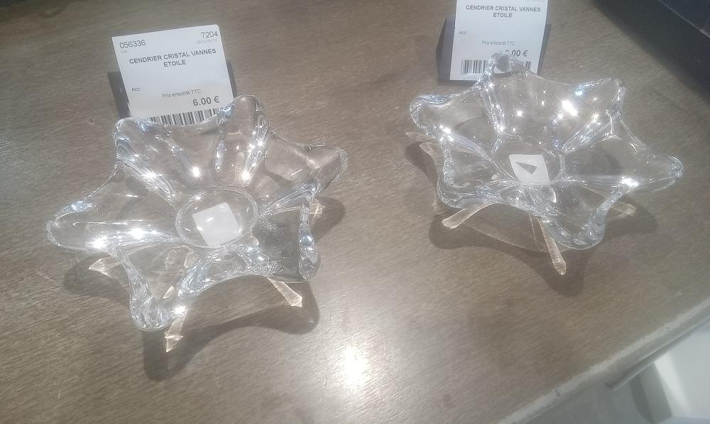 CENDRIER CRISTAL VANNES ETOILE