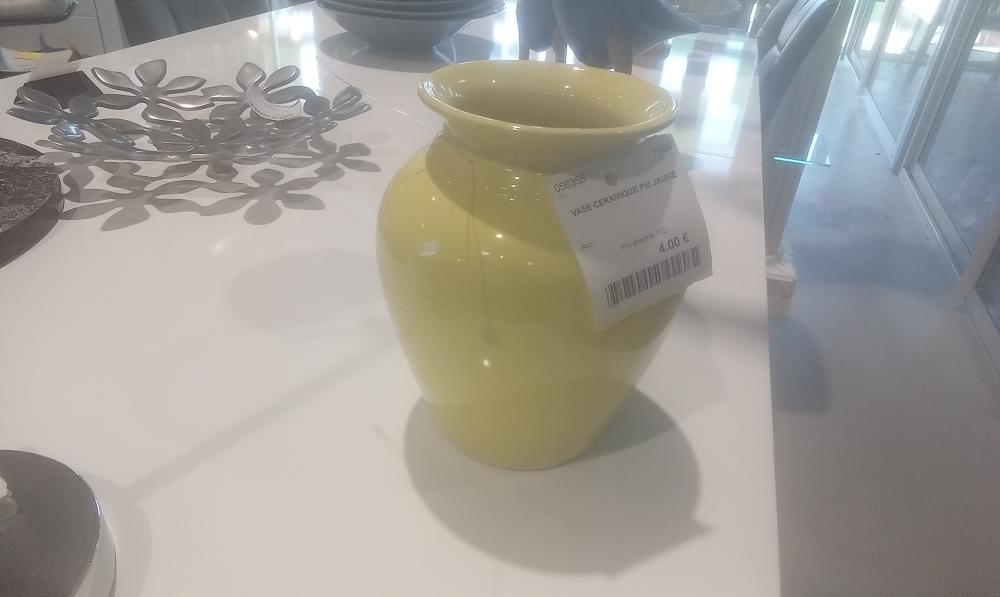 VASE CERAMIQUE PM JAUNE