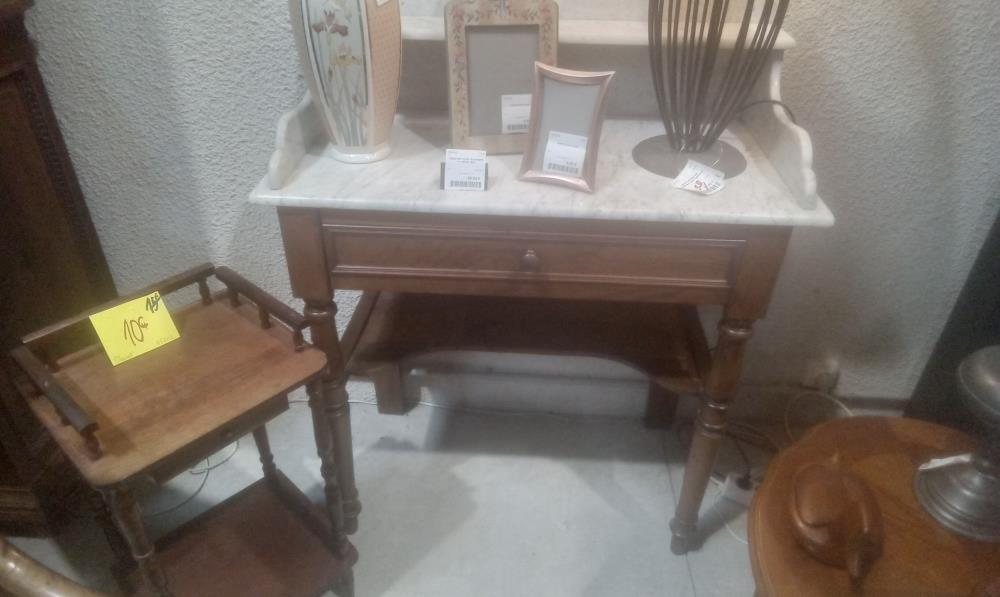 TABLE DE TOILETTE MARBRE +1 TIROIR 1920