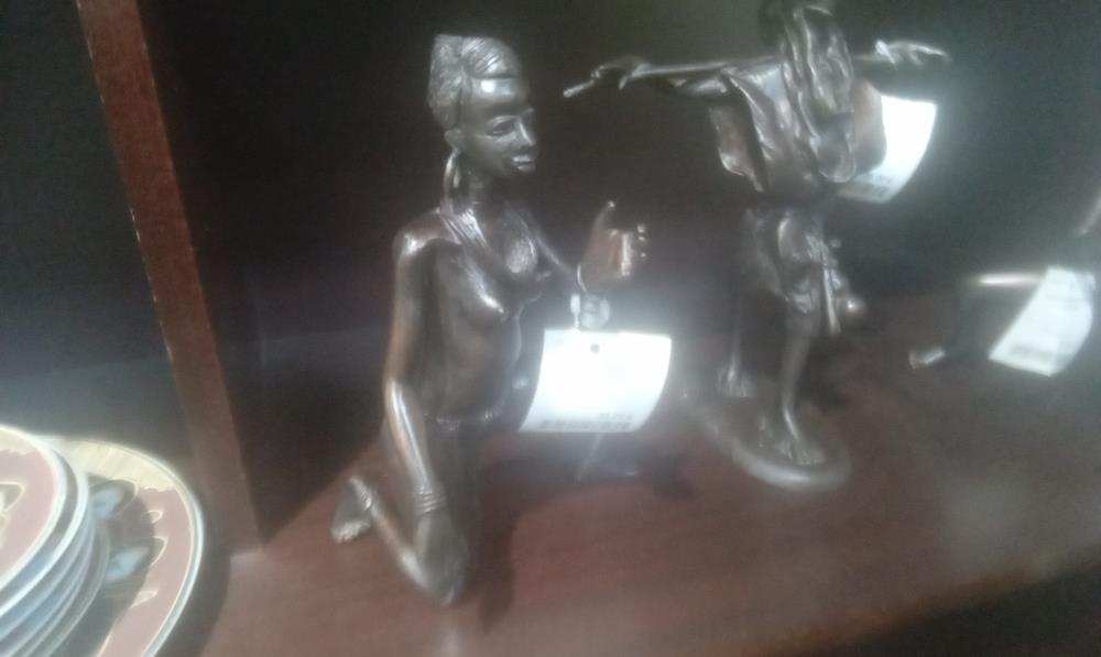 SUJET AFRICAIN EN BRONZE ARTISANAL