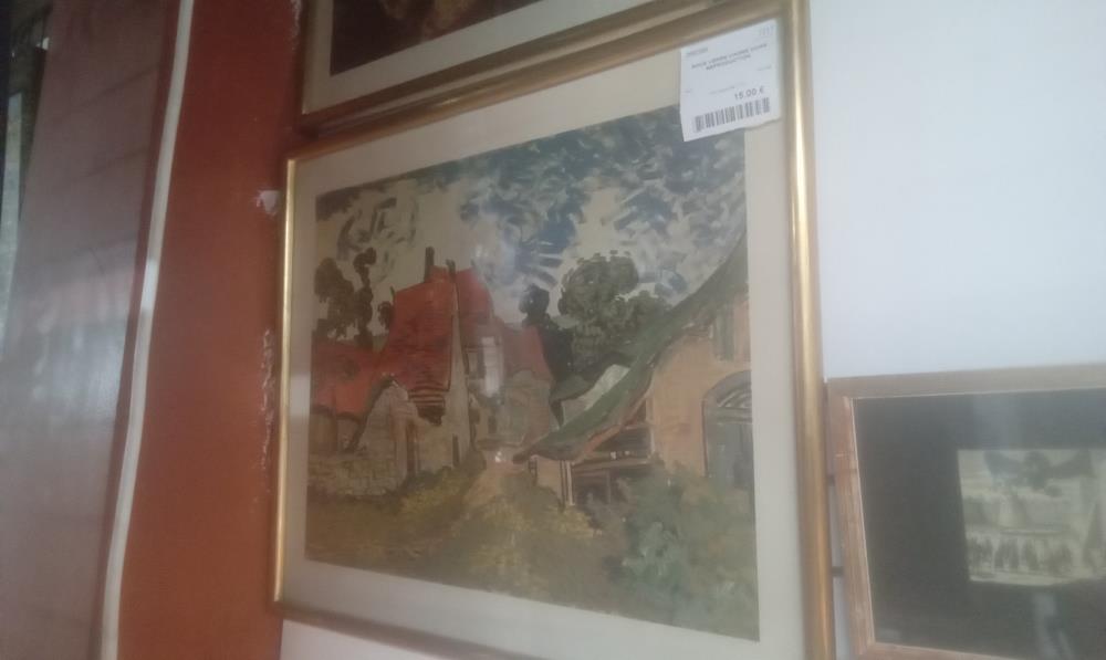 SOUS VERRE CADRE DORE REPRODUCTION 