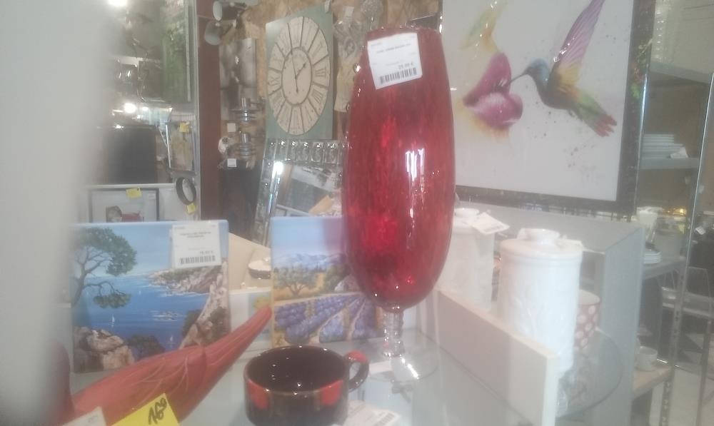VASE VERRE ROUGE GM