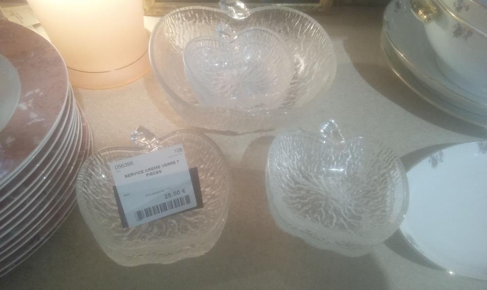 SERVICE CREME VERRE 7 PIECES