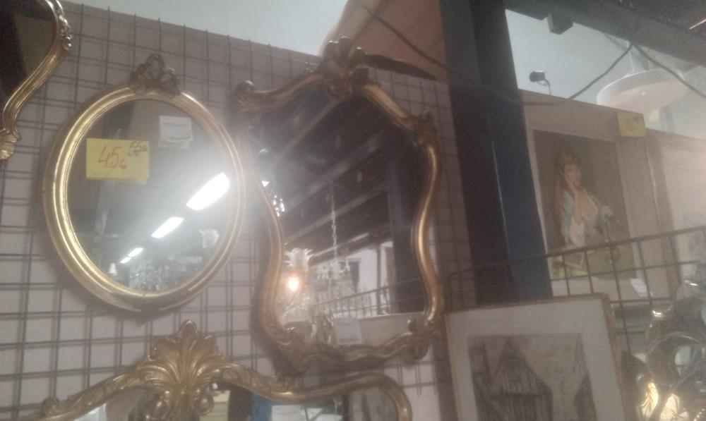 MIROIR DORE STYLE LOUIS XV RESINE GM