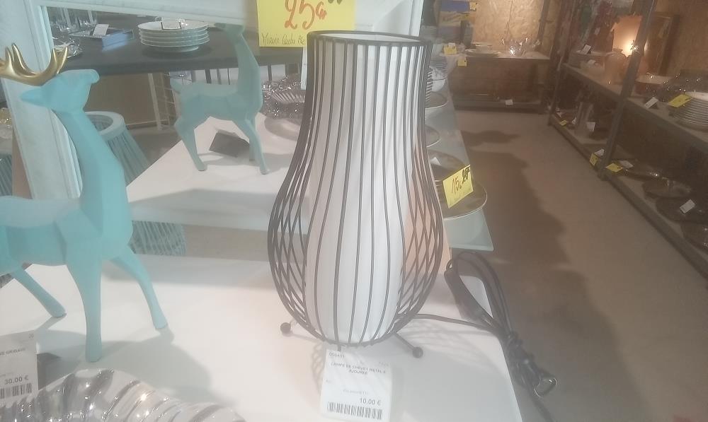 LAMPE DE CHEVET METAL E AJOUREE