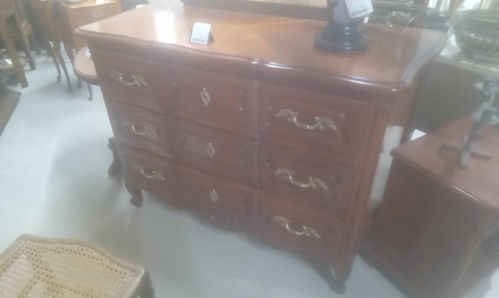 COMMODE MERISIER MASSIF 3 TIROIRS STYLE LOUIS XV