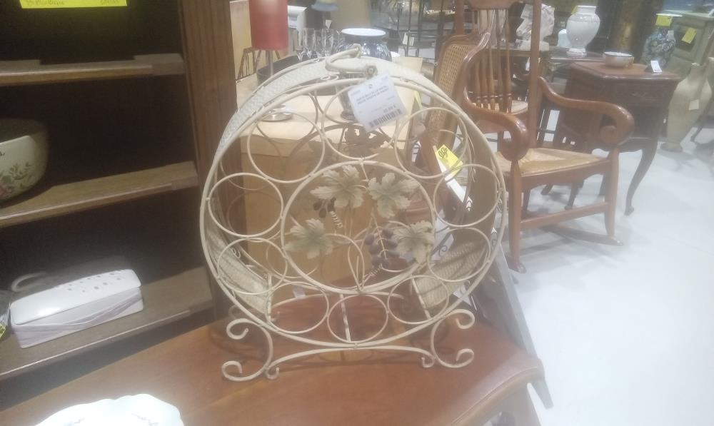PORTE BOUTEILLE METAL DECOR GRAPPE DE RAISIN