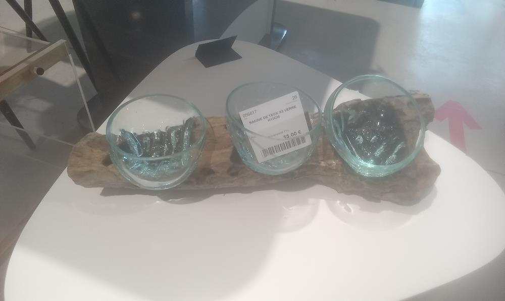 RACINE DE TECK X3 VERRE H10CM