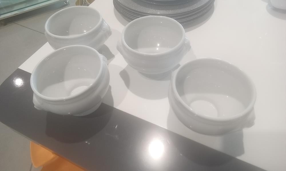LOT DE 4 BOLS CERAMIQUE SOUPE A OIGNONS