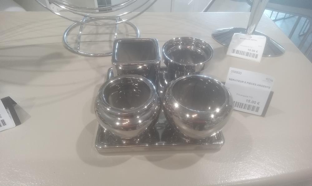 SERVITEUR 5 PIECES ARGENTE