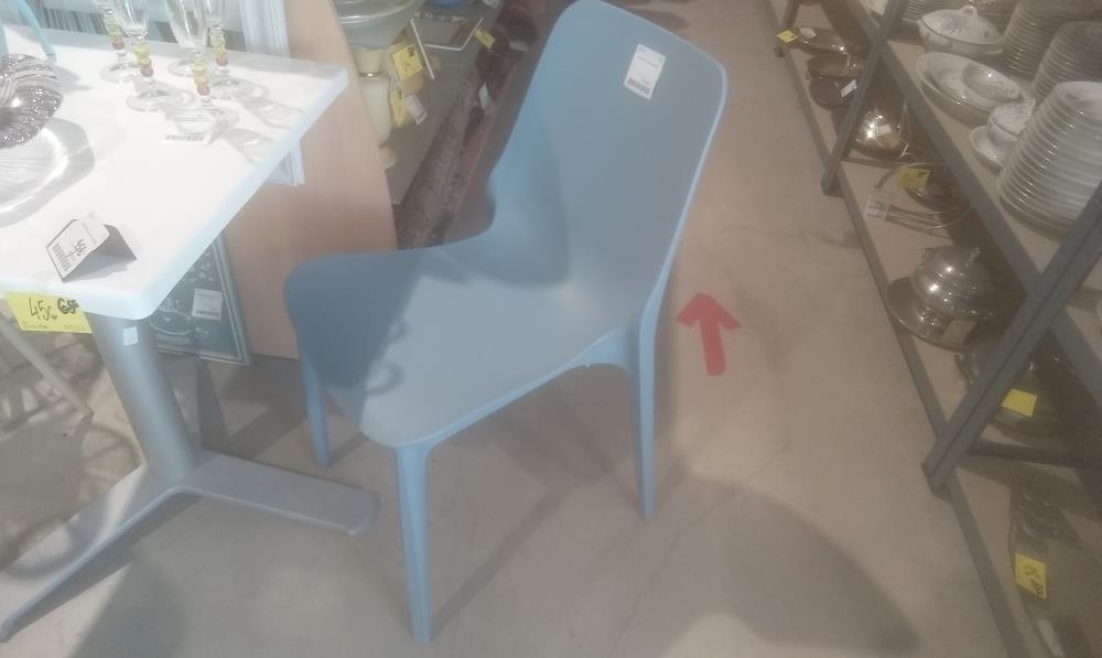 CHAISE PVC SKAB BLEUE