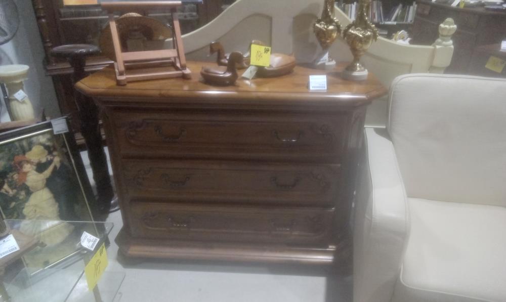 COMMODE 3 TIROIRS RUSTIQUE EN AULNE MASSIF EN L'ETAT