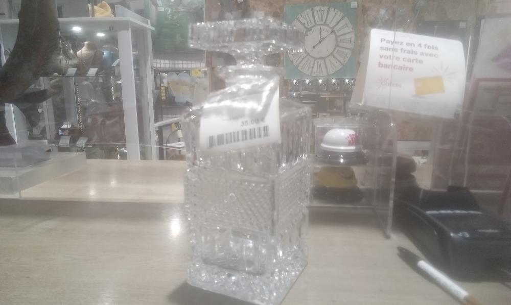 CARAFE A WHISKY+BOUCHON CRISTAL