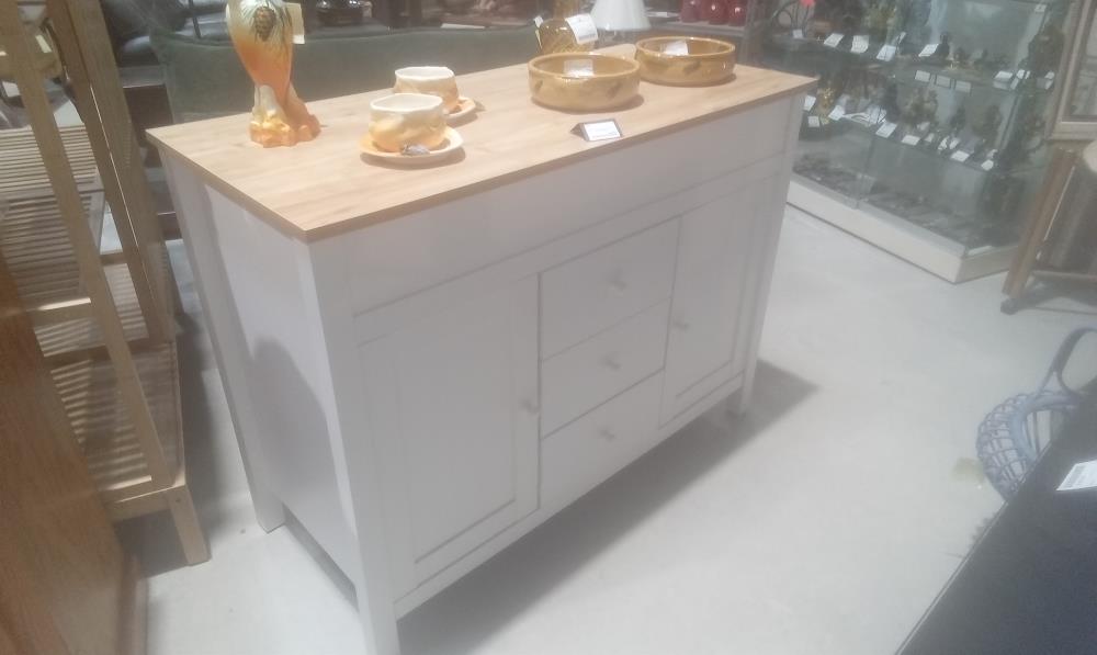 COMPTOIR MELAMINE 2 PORTES+3 TIROIRS+TABLE