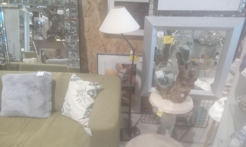 LAMPADAIRE METAL ORIENTABLE+ABATJOUR BEIGE EN L4ETAT