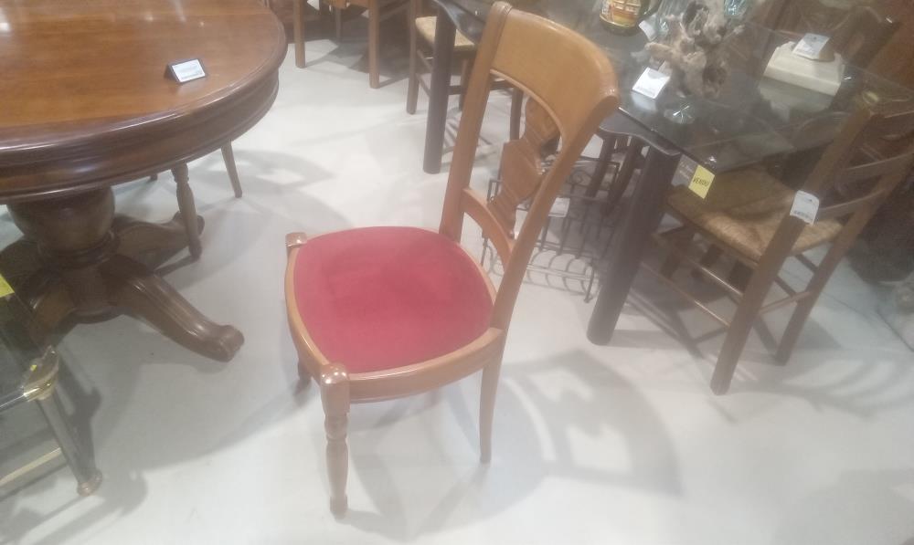 LOT DE 4 CHAISES TISSUS ET DECOR