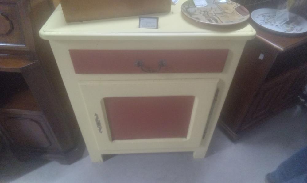 MEUBLE ARGENTIER RUSTIQUE PEINT 2 TONS