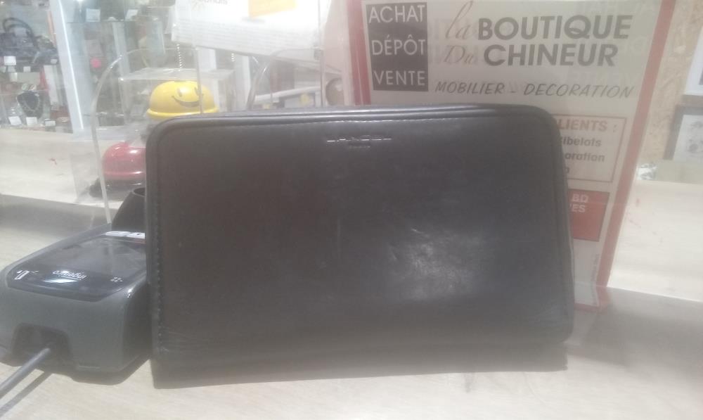 PORFEUILLE CUIR LANCEL NOIR