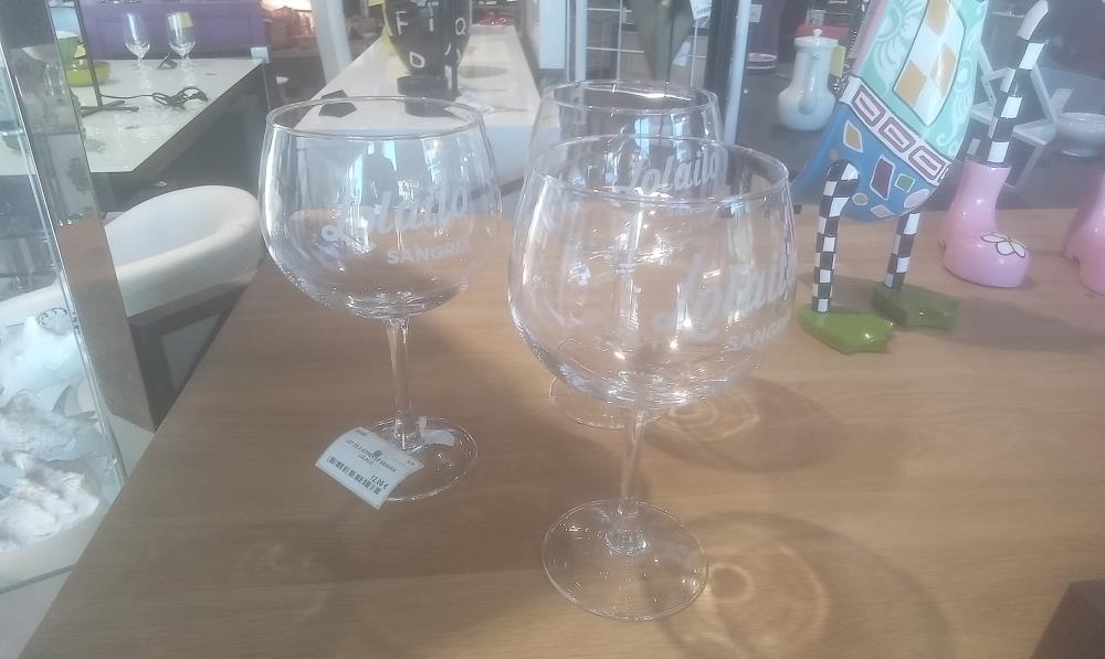 LOT DE 3 VERRES GM SANGRIA LOLAILO