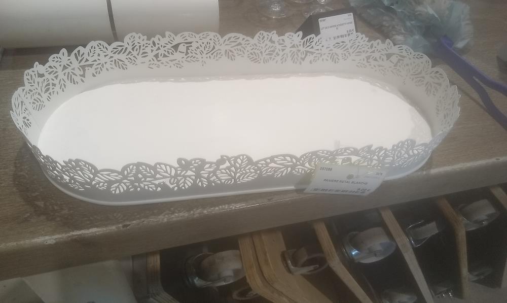 PANIERE METAL BLANCHE