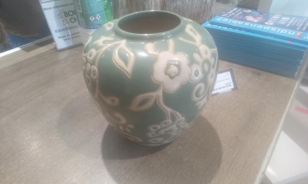 VASE CERAMIQUE DECOR FLORAL