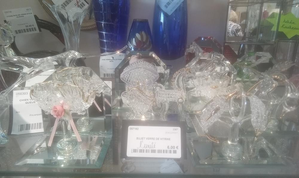 SUJET VERRE DE VITRINE