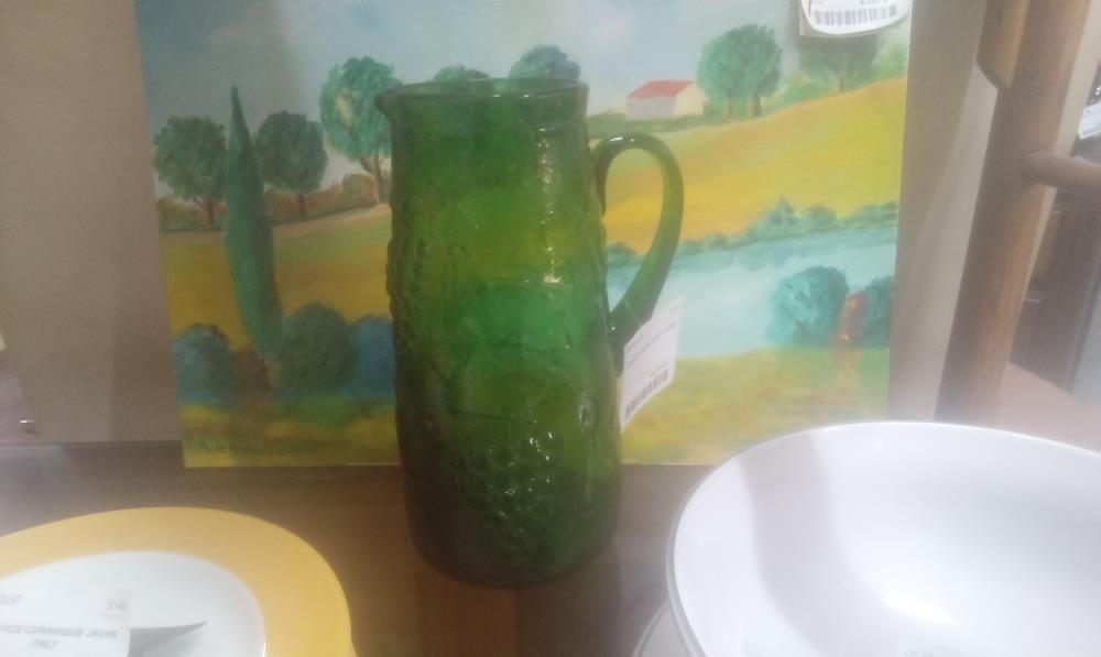 CARAFE VERRE VERTE 1ANSE