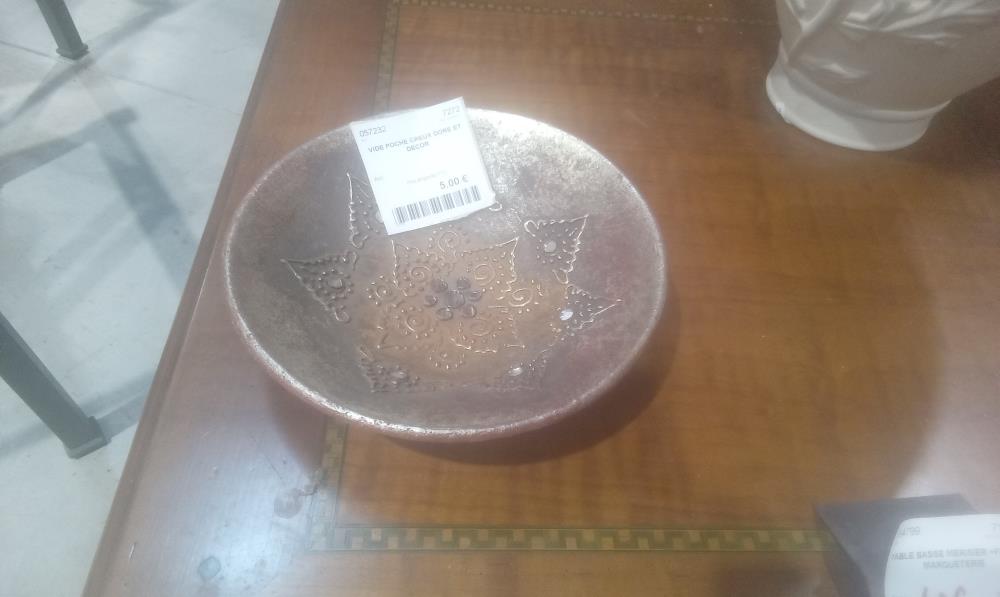 VIDE POCHE CREUX DORE ET DECOR