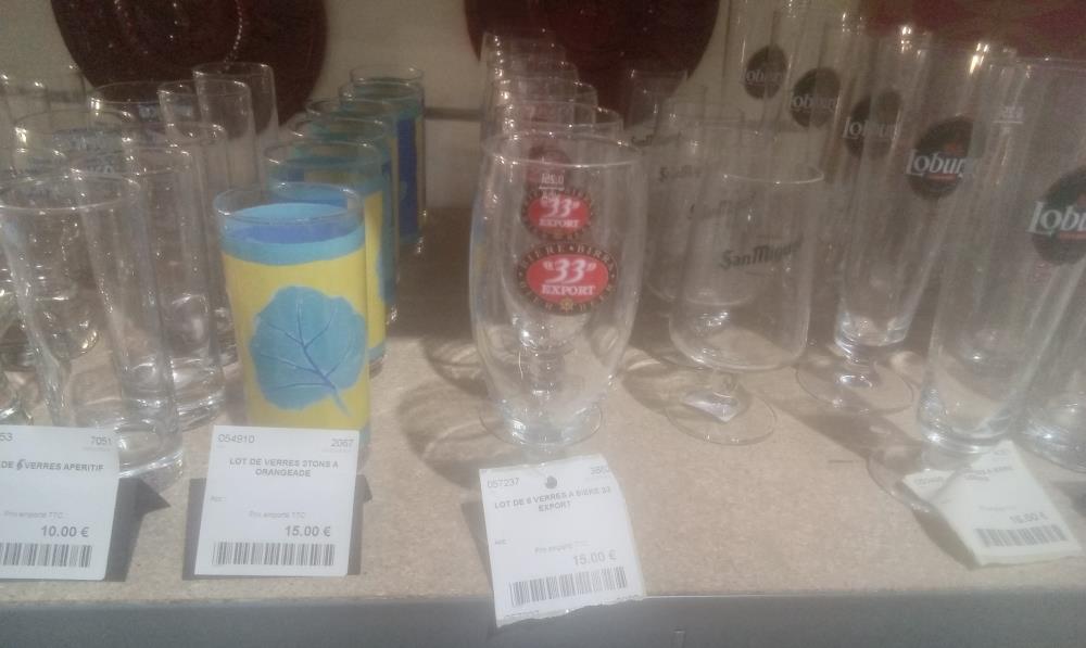 LOT DE 6 VERRES A BIERE 33 EXPORT