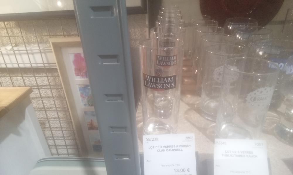 LOT DE 6 VERRES A WHISKY CLAN CAMPBELL